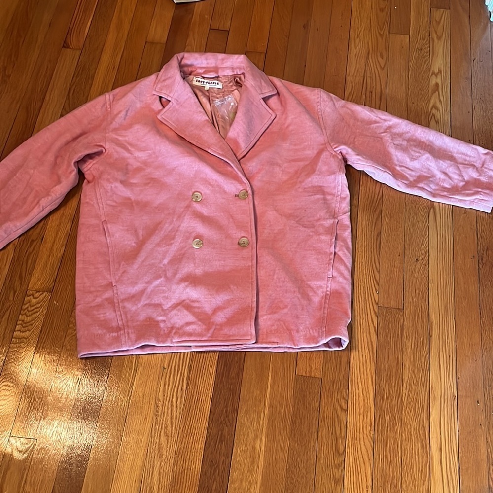 NWT Free People Hannah Super Soft Blazer Coat Pink Medium - Picture 4 of 14